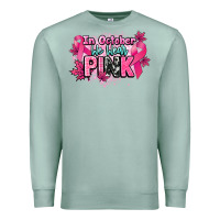 Seafoam In October we wear pink Cancer Awareness Premium Sweatshirt - HowdyJamesFarm