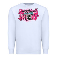 In October We Wear Pink Cancer Awareness Premium Sweatshirt | Teevron