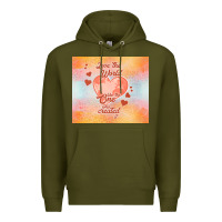 Army Green love the world like the one Premium Hoodie - TumblerDesignByShophia