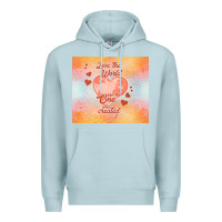 Blue Mist love the world like the one Premium Hoodie - TumblerDesignByShophia