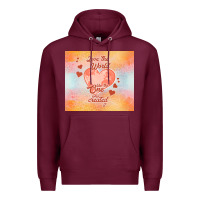 Burgundy love the world like the one Premium Hoodie - TumblerDesignByShophia