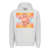 Dove Grey love the world like the one Premium Hoodie - TumblerDesignByShophia