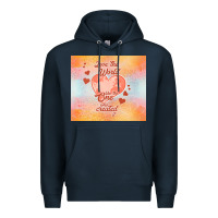 Navy love the world like the one Premium Hoodie - TumblerDesignByShophia