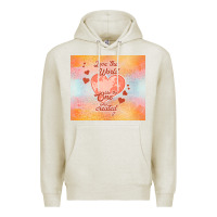 Oatmeal Heather love the world like the one Premium Hoodie - TumblerDesignByShophia