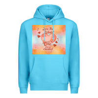 Ocean Blue love the world like the one Premium Hoodie - TumblerDesignByShophia