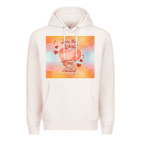 Pale Pink love the world like the one Premium Hoodie - TumblerDesignByShophia