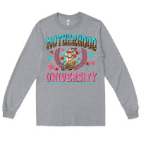 Heather Grey motherhood university with coffee Long Sleeve Tee - NancyCooperArtShop