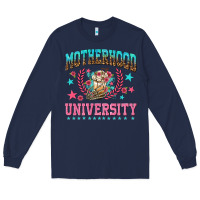 Navy motherhood university with coffee Long Sleeve Tee - NancyCooperArtShop