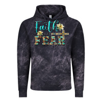 Cloud Black faith over fear with cross Vintage Hoodie - BarkalooDesign