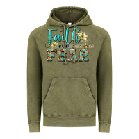 Vintage Olive faith over fear with cross Vintage Hoodie - BarkalooDesign