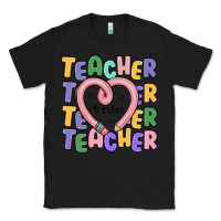 Black teacher and pencil heart Classic Tee - MaliasSmallBusiness