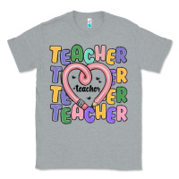 Heather Grey teacher and pencil heart Classic Tee - MaliasSmallBusiness