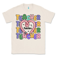 Natural teacher and pencil heart Classic Tee - MaliasSmallBusiness