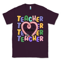 Plum teacher and pencil heart Classic Tee - MaliasSmallBusiness