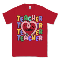 Red teacher and pencil heart Classic Tee - MaliasSmallBusiness