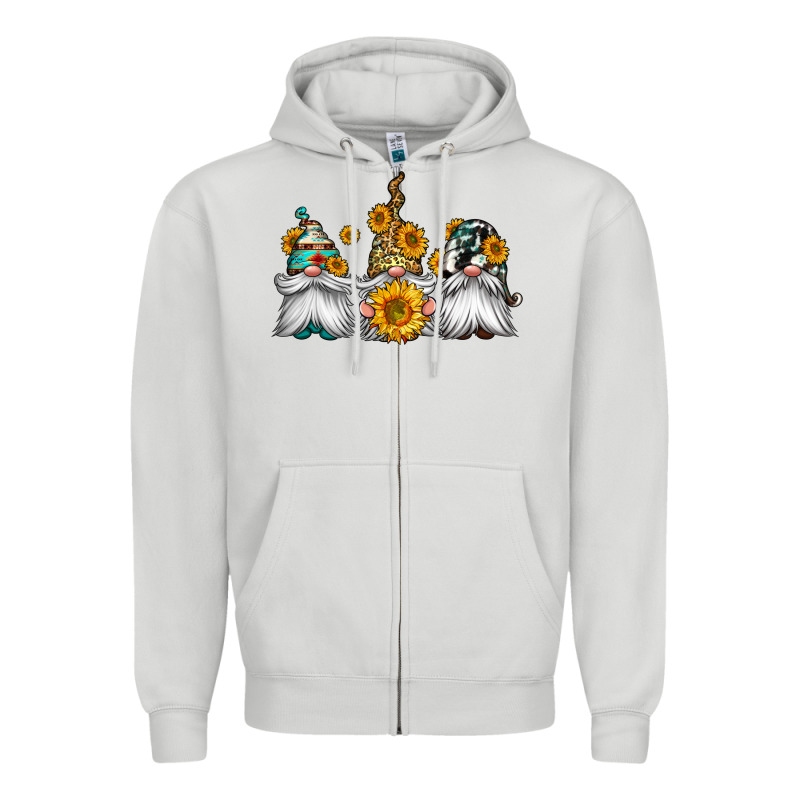 Western Sunflowers Gnomes Zipper Hoodie by Jasminsmagicworld | Teevron
