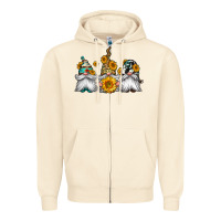 Sandshell western sunflowers gnomes Zipper Hoodie - Jasminsmagicworld