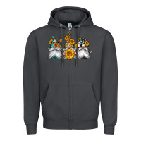Smoke western sunflowers gnomes Zipper Hoodie - Jasminsmagicworld