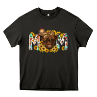 Asphalt mom highland cow Heavy Core Tee - RacoonDesign