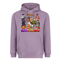 Lavender happy hallothanksmas dogs Heavyweight Hoodie - texasbilliewilder
