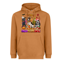 Meerkat happy hallothanksmas dogs Heavyweight Hoodie - texasbilliewilder