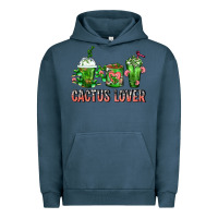 Pigment Midnight Navy Cactus Lover Cactus Coffee Cups Urban Hoodie - FaDigitalArtStudio