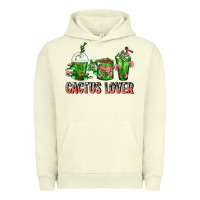 Pigment Pistachio Cactus Lover Cactus Coffee Cups Urban Hoodie - FaDigitalArtStudio