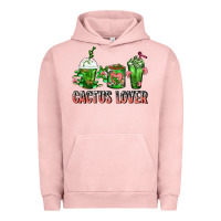 Pigment Salmon Cactus Lover Cactus Coffee Cups Urban Hoodie - FaDigitalArtStudio