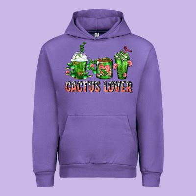 Cactus Lover Cactus Coffee Cups Urban Hoodie Designed By Fadigitalartstudio