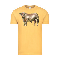 Vintage Mustard charolais bull Vintage Tee - LillyAllenDesigns