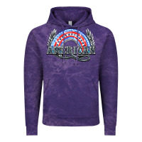 Cloud Purple American rainbow Vintage Hoodie - NancyCooperArtShop