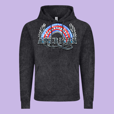 American Rainbow Vintage Hoodie Designed By Nancycooperartshop
