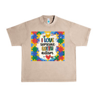 French Oak ı love someone with autism Urban Heavy Tee - MaliasSmallBusiness