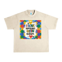 Sandshell ı love someone with autism Urban Heavy Tee - MaliasSmallBusiness