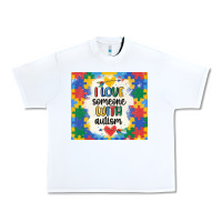 White ı love someone with autism Urban Heavy Tee - MaliasSmallBusiness