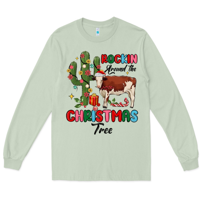 Rockin Around The Christmas Tree Long Sleeve Tee by MaliasSmallBusiness | Teevron