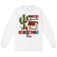 White rockin around the christmas tree Long Sleeve Tee - MaliasSmallBusiness