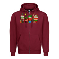 Burgundy nutcracker coffee Zipper Hoodie - Jasminsmagicworld