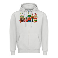 Dove Grey nutcracker coffee Zipper Hoodie - Jasminsmagicworld