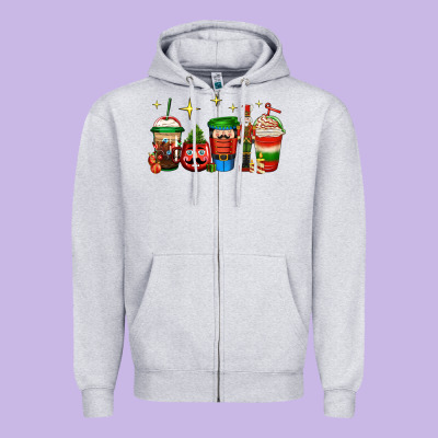 Nutcracker Coffee Zipper Hoodie Designed By Jasminsmagicworld