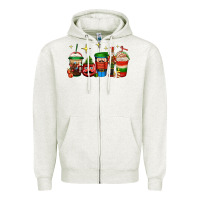 Oatmeal Heather nutcracker coffee Zipper Hoodie - Jasminsmagicworld