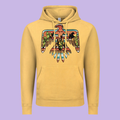 Desert Thunderbird Vintage Hoodie Designed By Barkaloodesign