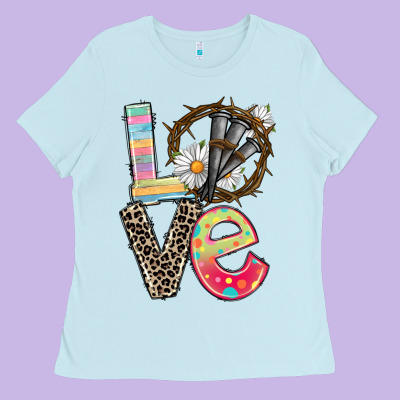 Love Crown Of Thorns Easter Day Ladies Tee Designed By Cowgirlartshop