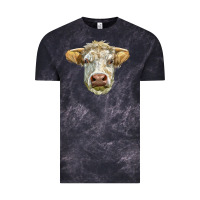 Cloud Black Charolais bull face Vintage Tee - LillyAllenDesigns