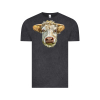 Vintage Black Charolais bull face Vintage Tee - LillyAllenDesigns