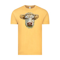 Vintage Mustard Charolais bull face Vintage Tee - LillyAllenDesigns