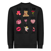 Black god says i am valentine's day Heavyweight Sweatshirt - MaliasSmallBusiness