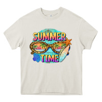Cream summer time sunset glasses Heavy Core Tee - BarkalooDesign