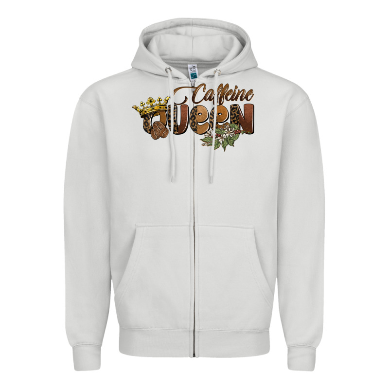 Caffeine Queen Zipper Hoodie by BarkalooDesign | Teevron