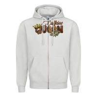Dove Grey caffeine queen Zipper Hoodie - BarkalooDesign